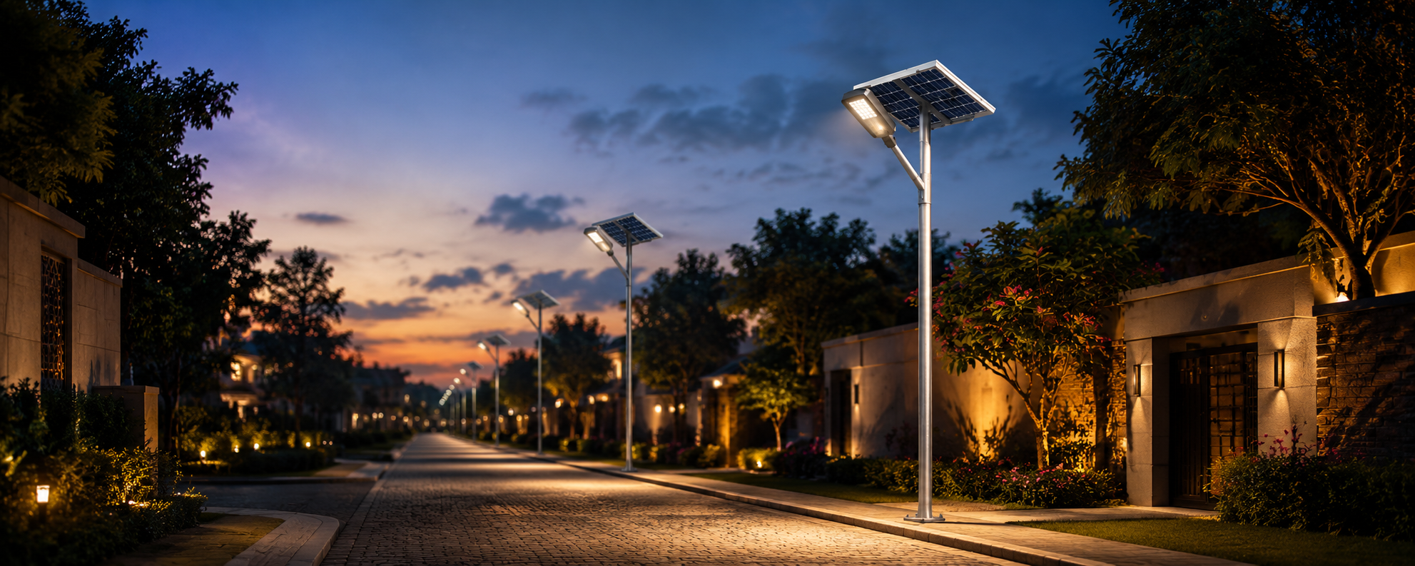 Two in One Semi Integrated Street Light Showcase