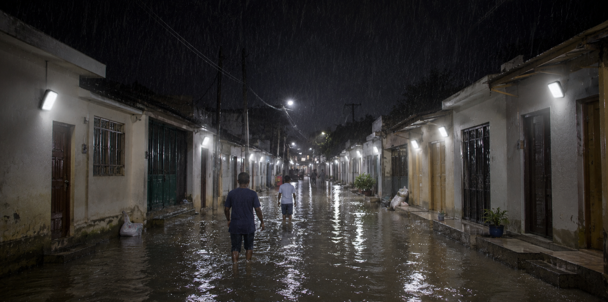 Solar flood light
